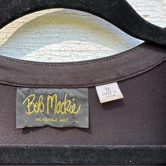 BOB MACKEY black plus size Cardigan cropped whimsygoth vamp feminine - Picture 2 of 3